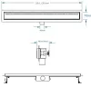 RRF4-700 rozsdamentes zuhanyfolyóka ráccsal, 700 mm méretei