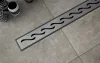 RRF5-600 rozsdamentes zuhanyfolyóka ráccsal, 600 mm beépítve