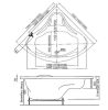 Rita 150x150 Activ hidromasszázs kád méretei