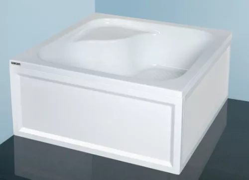 Bbs/CL 90x90 akril mély zuhanytálca ülőkével