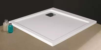 B/Space 100x80 akril téglalap zuhanytálca beszerelve