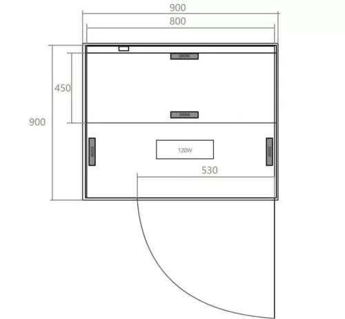 Sanotechnik Malmö 1 egyszemélyes infraszauna
