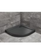 Doros Stone A Compact 90x90 íves akril zuhanytálca fekete