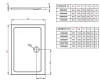 Radaway Doros Stone D 90x80 téglalap akril zuhanytálca