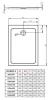 Radaway Doros Stone F 100x80 téglalap akril zuhanytálca