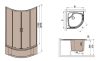 Sanplast KP4-kpl/FRIS-b-90/170 90x90 íves zuhanykabin tálcával
