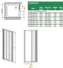 DTr/Basic 80 cm tolóajtós zuhanyajtó méretei