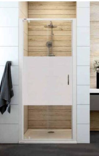 DJ/Basic 80 cm nyílóajtós zuhanyajtó w18 üveggel