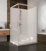 Sanplast kpl-KCKN/Basic-M 90-S hátfalas komplett zuhanykabin lapos zuhanytálcával