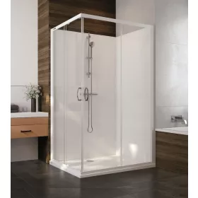 Sanplast kpl-KCKN/Basic-M 90-S hátfalas komplett zuhanykabin lapos zuhanytálcával