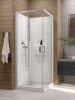 Sanplast kpl-KCKN/Basic-M-SHP 100x80 hátfalas komplett zuhanykabin lapos zuhanytálcával