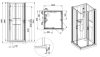 Sanplast kpl-KCKN/Basic-M-SHP 100x80 hátfalas komplett zuhanykabin