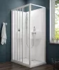 Sanplast kpl-KCDTr/Basic-M-SHP 100x80 hátfalas komplett zuhanykabin lapos zuhanytálcával