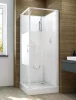 Sanplast kpl-KCDJ/Basic-M-SHP 70x70 hátfalas komplett zuhanykabin előlapos zuhanytálcával, W18 üveggel