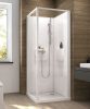 Sanplast kpl-KCDJ/Basic-M-SHP 80x80 hátfalas komplett zuhanykabin lapos zuhanytálcával