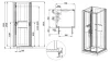 Sanplast kpl-KCDD/Basic-M-SHP 70x70 hátfalas komplett zuhanykabin