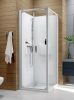 Sanplast kpl-KCDD/Basic-M-SHP 80x80 hátfalas komplett zuhanykabin lapos zuhanytálcával