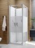 Sanplast kpl-KCDD/Basic-M-SHP 80x80 hátfalas komplett zuhanykabin lapos zuhanytálcával W18 üveggel