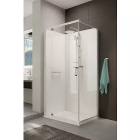 Sanplast kpl-KCDJ/CLII-M 90 hátfalas komplett zuhanykabin lapos tálcával
