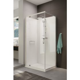 Sanplast kpl-KCDJ/CLII-M 120x90 hátfalas komplett zuhanykabin lapos zuhanytálcával