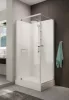 Sanplast kpl-KCDJ/CLII-M 120x90 hátfalas komplett zuhanykabin előlapos zuhanytálcával