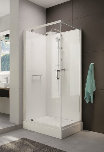 Sanplast kpl-KCDJ/CLII-M 120x90 hátfalas komplett zuhanykabin előlapos zuhanytálcával
