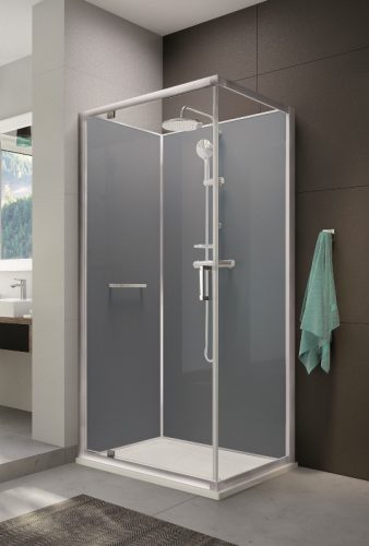 Sanplast kpl-KCDJ/CLII-M 120x90 hátfalas komplett zuhanykabin lapos zuhanytálcával