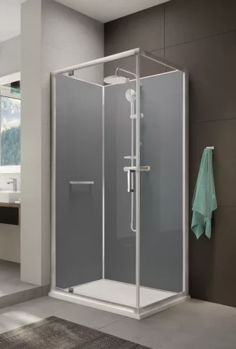 Sanplast kpl-KCDJ/CLII-M 120x90 hátfalas komplett zuhanykabin lapos zuhanytálcával