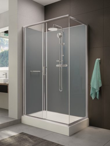 kpl-Sanplast kpl-KCD2/CLII-M 120x90 hátfalas komplett zuhanykabin előlapos zuhanytálcávalKCD2/CLII 120x90 komplett zuhanykabin króm