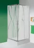 KN/TX5b 100x100 szögletes tolóajtós zuhanykabin w15 üveggel