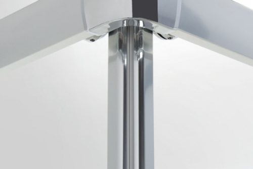 KN-kpl/Tx5b-100 szögletes zuhanykabin szett ezüst profil