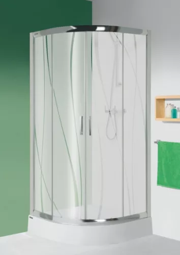 KP4-kpl/TX5b 100x100 íves zuhanykabin +tálca w15 üveggel