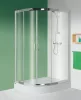 Kpl-L-KP4-TX5b 100x80 íves zuhanykabin + tálca jobbos