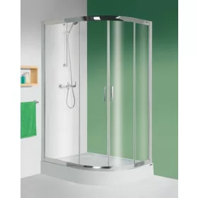 Kpl-L-KP4-TX5b 120x90 íves zuhanykabin + tálca balos