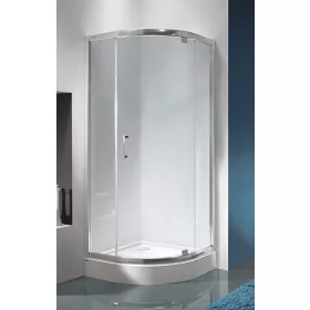  Sanplast KP1-kpl-H-DJa/TX5b 90x90 íves, nyílóajtós zuhanykabin tálcával