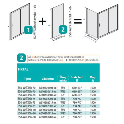 Sanplast D2-W/TX5 120 kádparaván