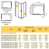 KN/FreeZone 120x80 szögletes zuhanykabin méretei