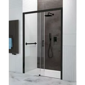 Sanplast D2/Freezone Black 130 cm tolóajtós zuhanyajtó