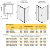 KNDJ2-Free II 80x80 szögletes zuhanykabin méretei