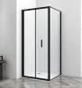 Sanotechnik Sanoslim Black 100x100 cm csuklóajtós zuhanykabin