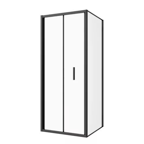 Sanotechnik Sanoslim Black 100x100 cm csuklóajtós zuhanykabin