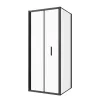 Sanotechnik Sanoslim Black 100x90 cm csuklóajtós zuhanykabin