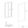 Sanotechnik Sanoslim Black 100x90 cm csuklóajtós zuhanykabin