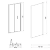 Sanotechnik Sanoslim 80x100 cm csuklóajtós zuhanykabin