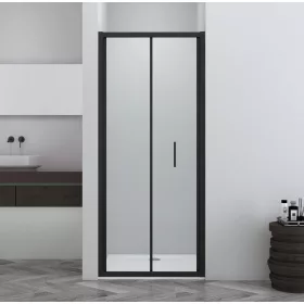 Sanotechnik Sanoslim Black 90 cm csukló zuhanyajtó