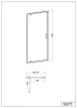 Sanotechnik Sanoslim 70 cm nyíló zuhanyajtó