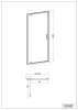 Sanotechnik Sanoslim Black 80 cm nyíló zuhanyajtó