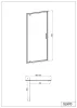 Sanotechnik Sanoslim Black 90 cm nyíló zuhanyajtó