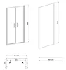 Sanotechnik Sanoslim Black 100x100x100 falsíkra szerelhető nyílóajtós zuhanykabin