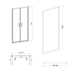 Sanotechnik Sanoslim Black 100x100 cm nyílóajtós zuhanykabin